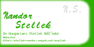 nandor stellek business card